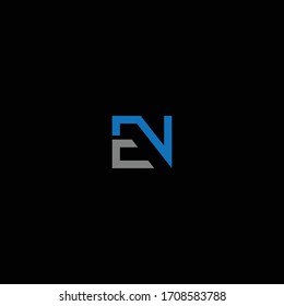 NE or EN letter designs with different colors and backgrounds