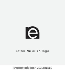 NE or EN letter logo icon simple and clean