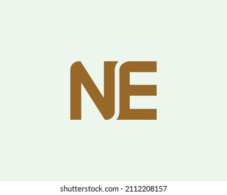 Plantilla vectorial de diseño de logotipo NE EN