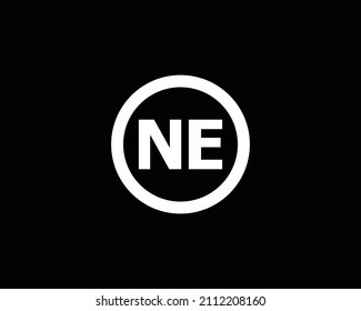 Plantilla vectorial de diseño de logotipo NE EN