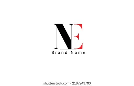 NE EN N E abstract vector logo monogram template