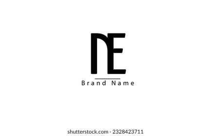 NE EN N E abstract vector logo monogram template 
