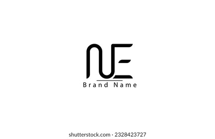 NE EN N E abstract vector logo monogram template 