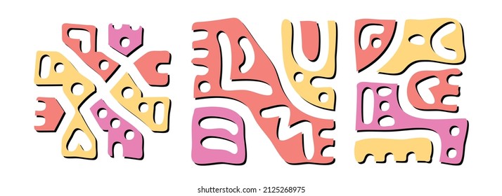 NE Hashtag. Doodle isolate text. Colored curves decorative doodle letters. Hashtag #NE is abbreviation for the US American state Nebraska for print, booklet, banner, flyer.