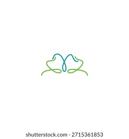 Diseño de icono de logotipo de Vector de ilusión NE