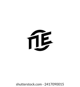 NE logotipo inicial de juego, diseño de banners para tu equipo de deportes electrónicos o streaming