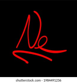 Nuevo logotipo manuscrito inicial para la identidad