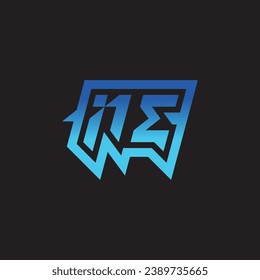 NE marca inicial de diseño de logotipo e ideas de clan de juegos