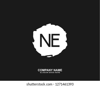 NE Initial letter geometric logo vector