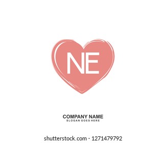 NE Initial letter geometric logo vector