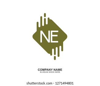 NE Initial letter geometric logo vector