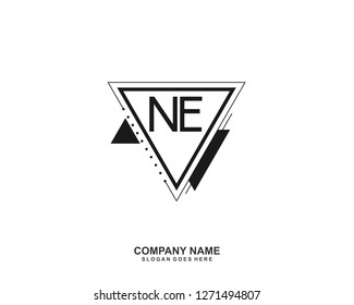 NE Initial letter geometric logo vector