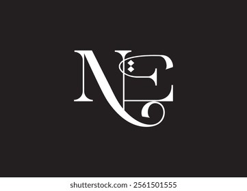 NE initial letter logo design and minimalist logo

