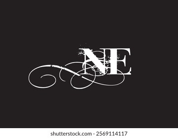 NE initial letter logo design and minimalist logo
