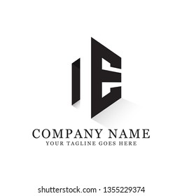 NE initial letter logo design,NE negative space vector, clean and strong brand market