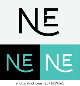 ne Initial letter logo symbol design