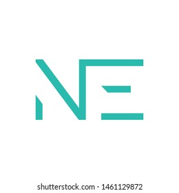NE initial letter logo template vector icon design