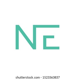 NE initial letter logo template vector icon design