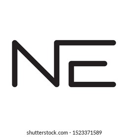 NE initial letter logo template vector icon design