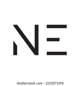 NE initial letter logo template vector icon design