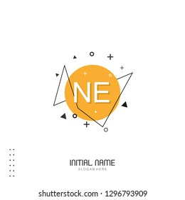 NE Initial logo template vector