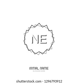 NE Initial logo template vector