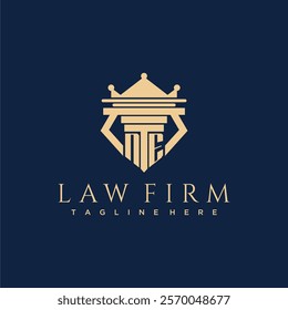 NE initial monogram logo for lawfirm vector design