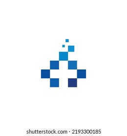 Ilustración de la tecnología de iconos del logotipo de NE