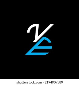Diseño creativo del logotipo de la letra NE con gráfico vectorial, logotipo NE simple y moderno.