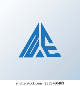 Diseño creativo del logo de la carta NE. NE diseño único.
