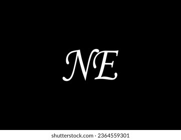 NE letter logo design and monogram logo design