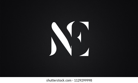 NE Letter Logo Design Template Vector