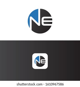 NE Letter Logo Design Template Vector