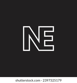 NE Letter Logo, NE Letter Monogram, N,E, Initials Letter,