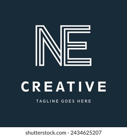 Plantilla de vector de diseño de logotipo de tipo carta NE,
Abstract Letter NE logo Design,
Vector de logotipo NE, vector de icono NE