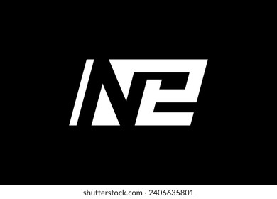 Diseño de logotipo de espacio negativo en monograma con nuevas letras.