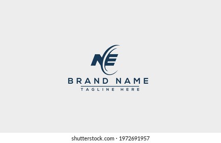 NE Logo Design Template Vector Graphic Branding Element.