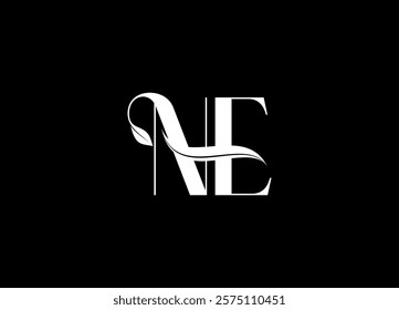 NE logo design vector initial design
