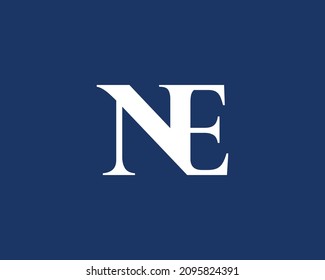 NE logo design vector template