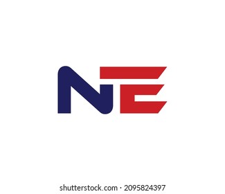 NE logo design vector template
