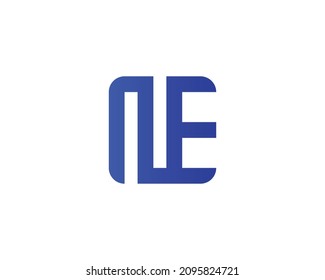 plantilla vectorial de diseño de logotipo NE