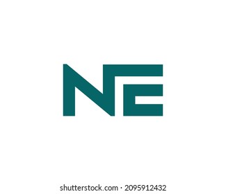 plantilla vectorial de diseño de logotipo NE
