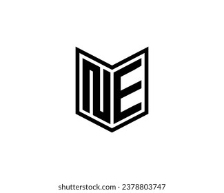 plantilla vectorial de diseño de logotipo NE