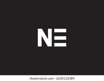 Diseño del logotipo del NE y logotipo del monograma
