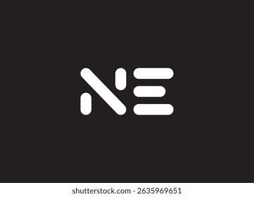Diseño del logotipo del NE y logotipo del monograma
