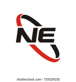NE logo initial letter design template vector 