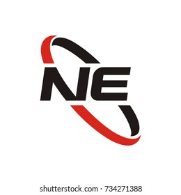 VECTOR de Plantilla de diseño de letra inicial del logotipo NE