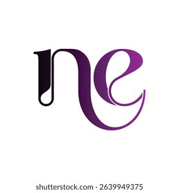 NE modern, minimalist wordmark logo design focusing on clean typography and timeless style, featuring sleek initials that convey professionalism, sophistication, and lasting brand identity.