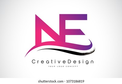 NE N E Letter Logo Design in Black Colors. Creative Modern Letters Vector Icon Logo Illustration.