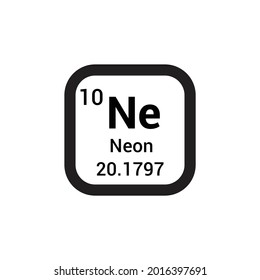 Ne Neon chemical element periodic table